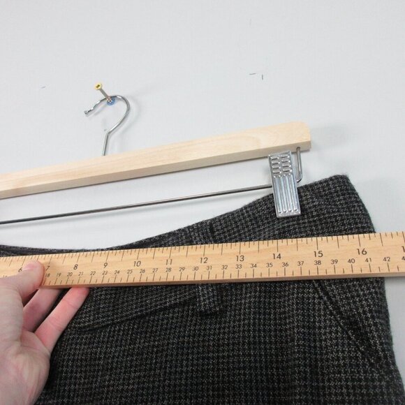 Alice Olivia Women's Wide Leg Trouser Pants 8 Black Houndstooth Vtg Wool 312 - Picture 11 of 14